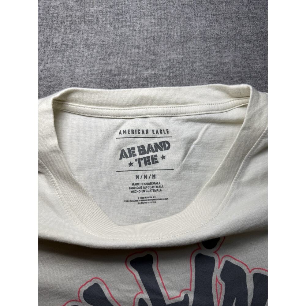 American Eagle Women’s Rolling Stones Oversize Band T-Shirt- Medium/Off White - Picture 5 of 7
